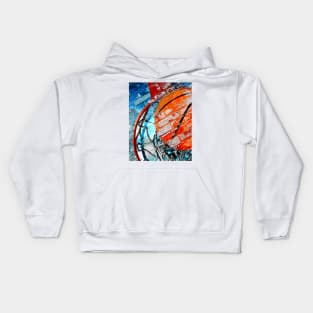 Basketball art game vs 3- Basketball artwork Kids Hoodie